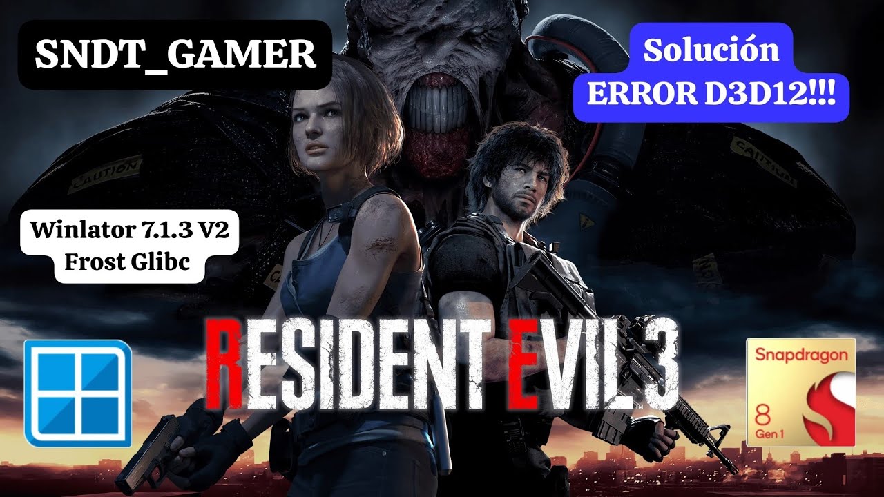 Winlator 7.1.3 V2 Frost Glibc - Resident Evil 3 Remake + Solución error D3D12 - 8gen1 12 Ram