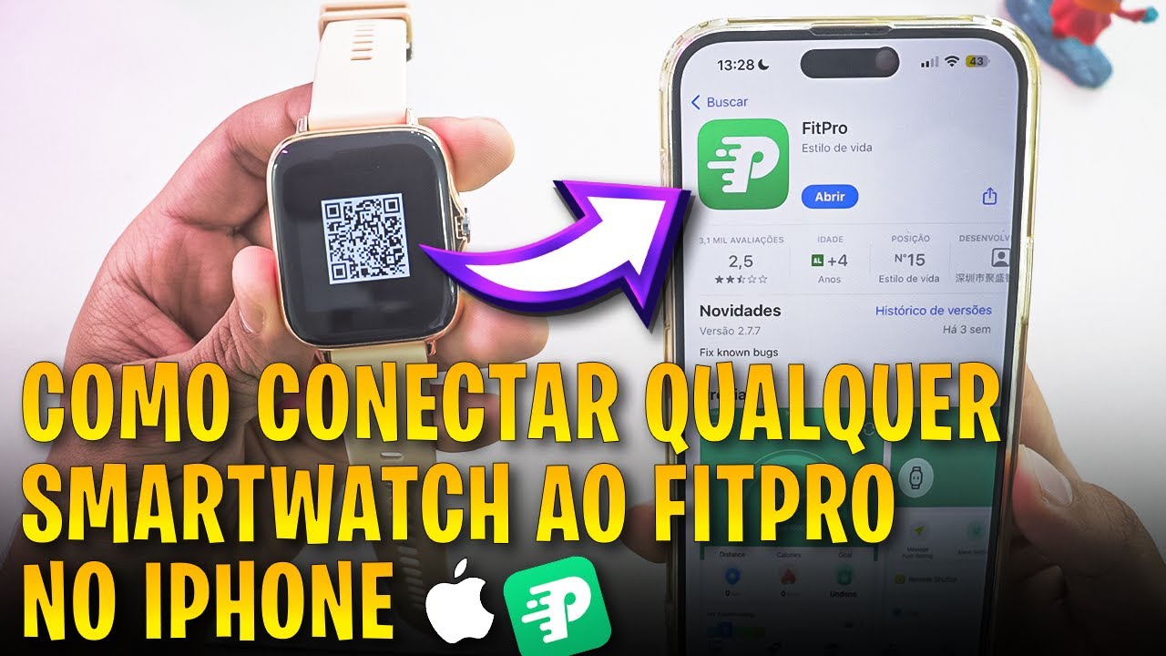 Como Configurar e Conectar Smartwatch ao APP FITPRO no IPHONE! Conectando Smartwatch Simson Lab