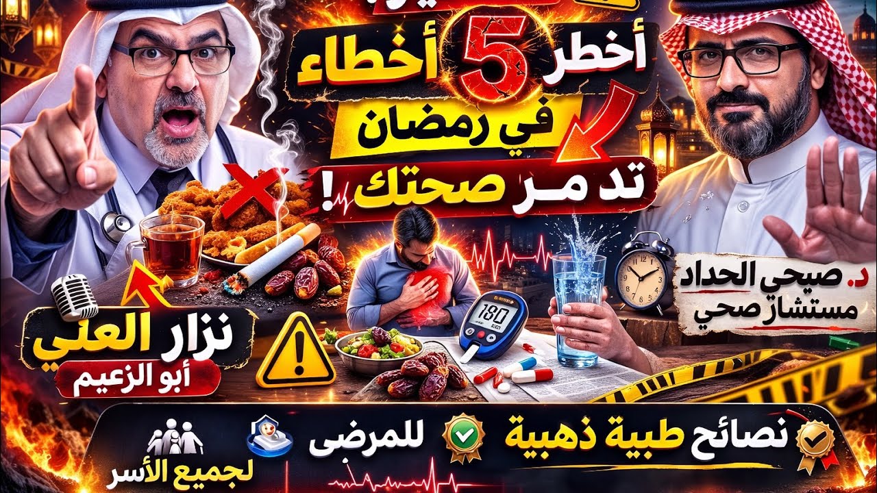 نصائح رمضانية صحية غذائية عامة لرمضان صحي برومو حلقة د. صبحي الحداد مع نزار العلي ابوالزعيم