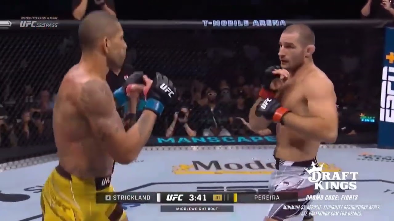 Alex Pereira vs Sean Strickland full fight