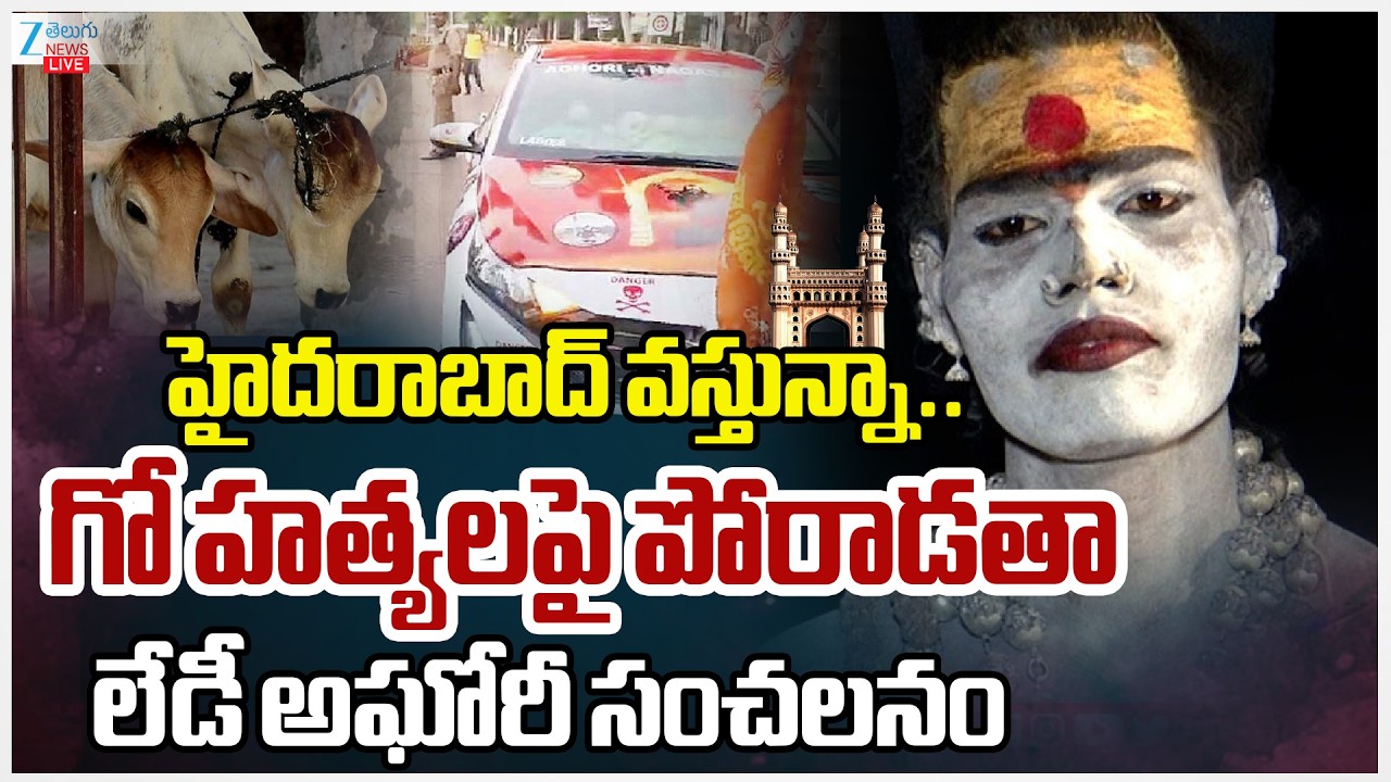 LIVE: Lady Aghori Naga sadhu| Sri Varshini | హైదరాబాద్‌ వస్తున్నా..గో హత్యలపై పోరాడతా లేడీ అఘోరీ