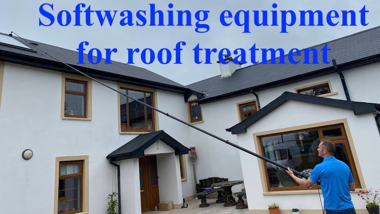 Ben demonstrates the best softwashing equipment for treating roofs