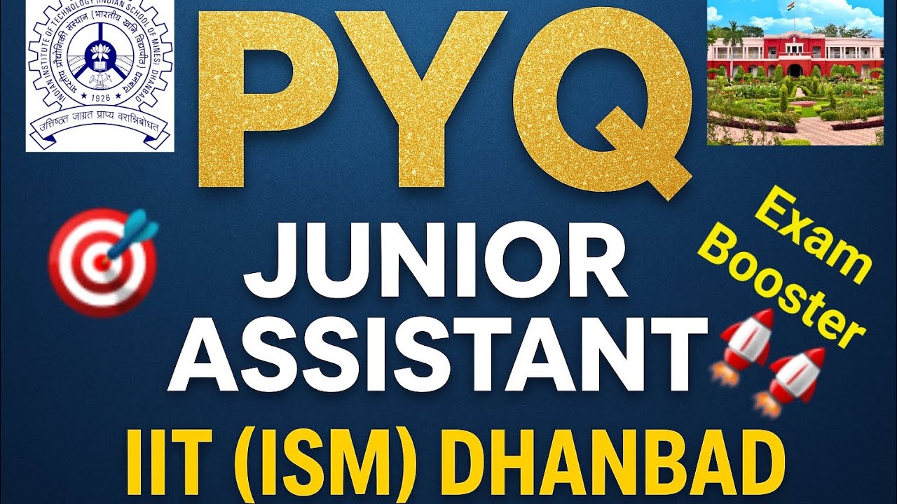 General Studies PYQ | Junior Assistant Exam | IIT ISM Dhanbad Recruitment 2025 #pyq #iit #ism