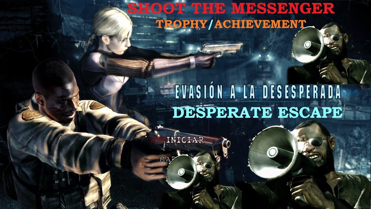 Resident Evil 5 | Shoot the Messenger Trophy/Achievement | Desperate Escape DLC | PC Steam.