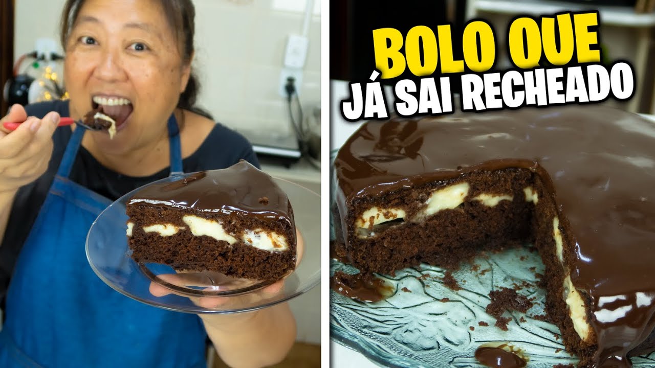 RECEITA DE BOLO QUE JÁ SAI RECHEADO DO FORNO | TIA DO JOINHA