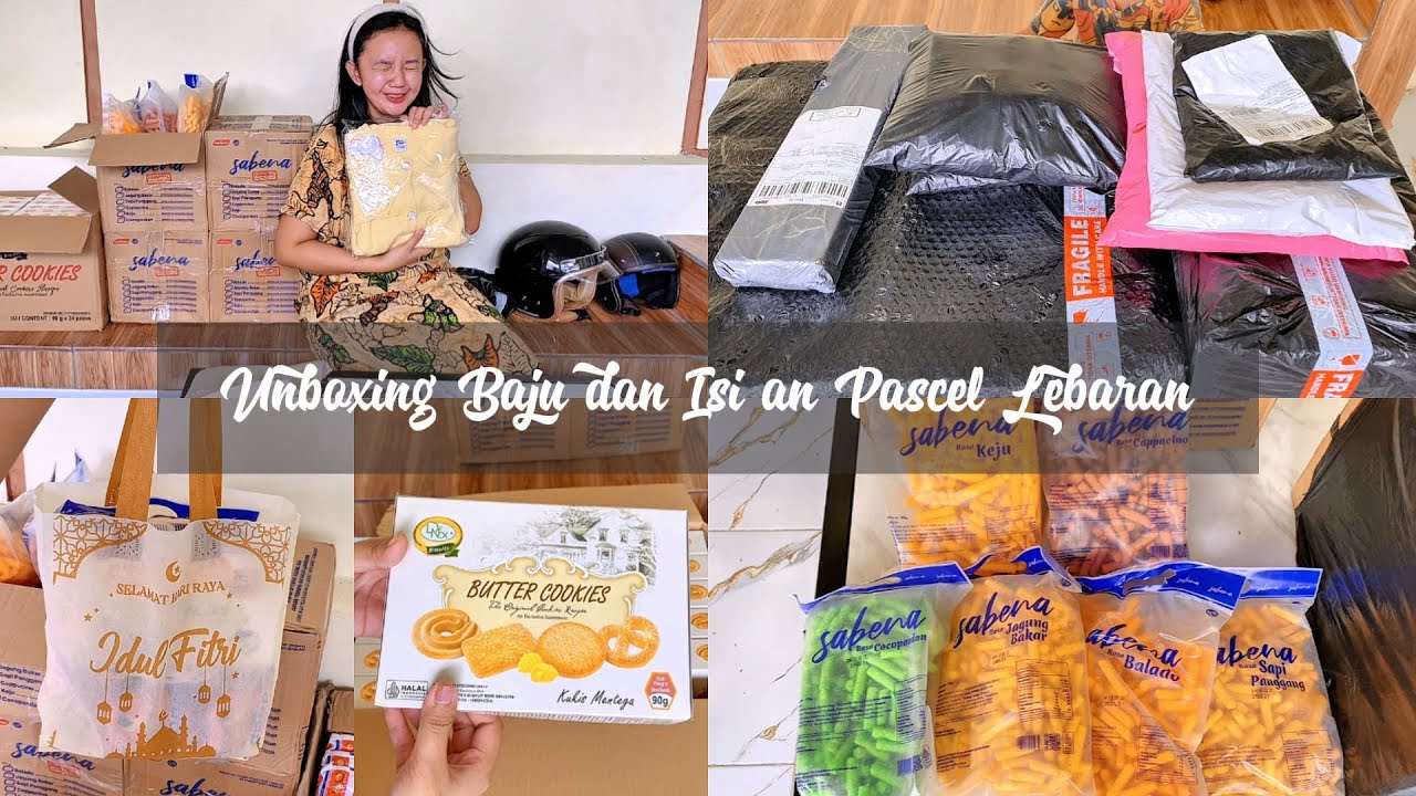Unboxing Baju dan Isi an Parcel Lebaran Alhamdulillah✨