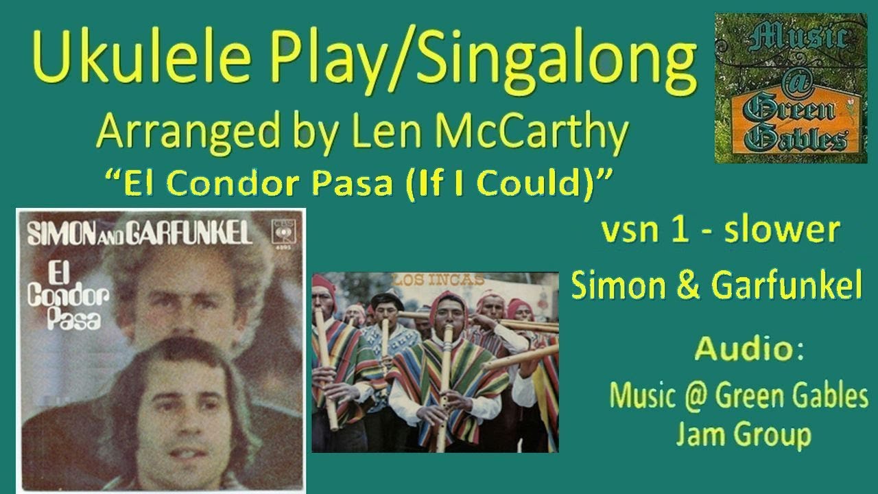 Simon & Garfunkel-El Condor Pasa(If I Could)v1-slower(cover)Ukulele Play Along-Music At Green Gables