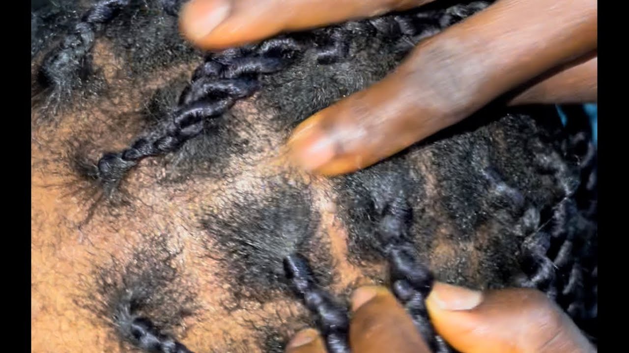 ASMR/Greasing scalp hair & chewing gum/ Scalp msg