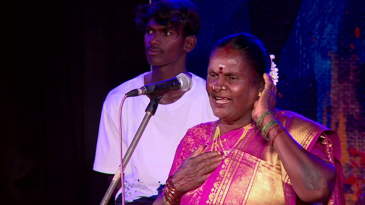 50 year old Bhakiyam rocks the stage - Sings about drunkards