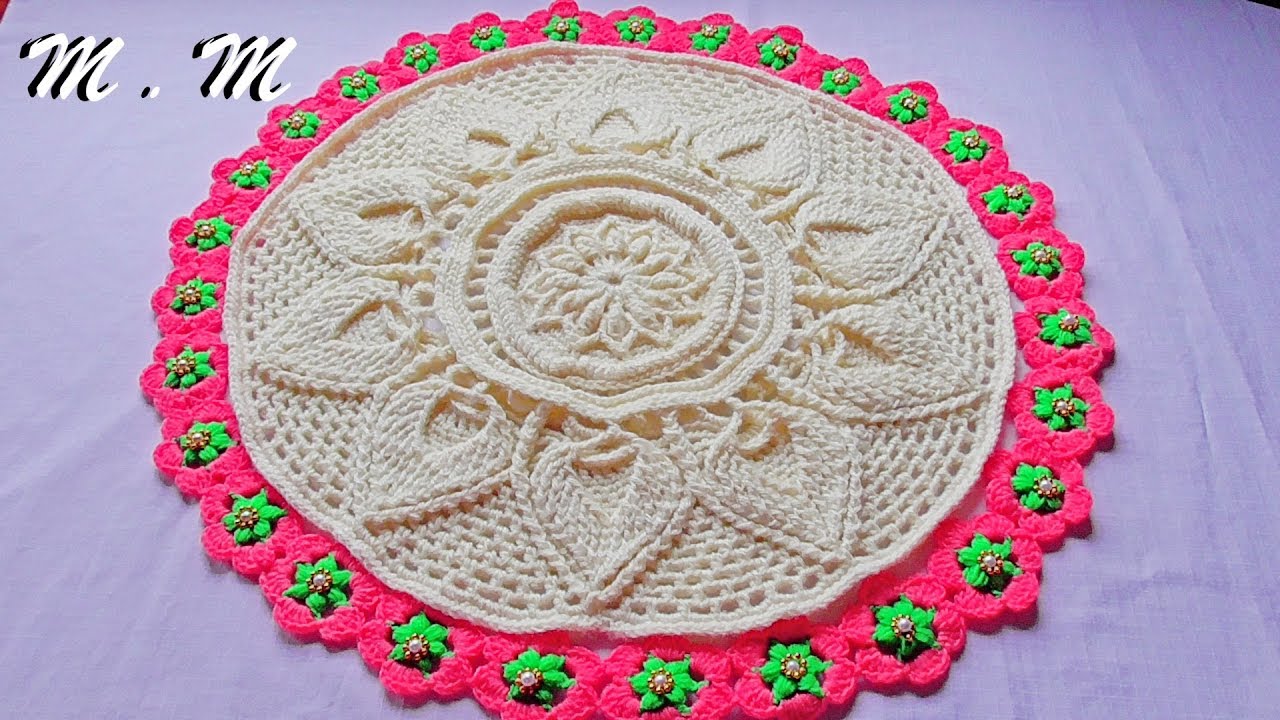 TAPETE DE FLORES TEJIDO A CROCHET | MANUALIDADES MARTINA