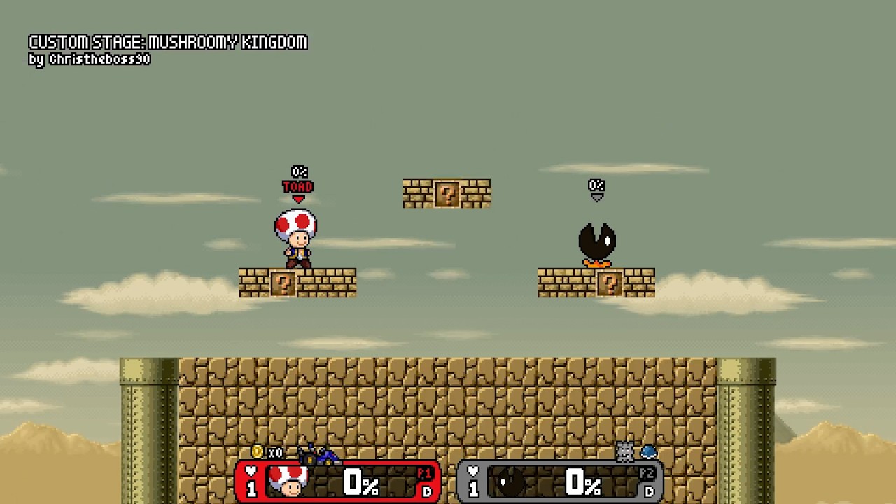 Super Smash Bros Unleashed - Toad vs Muncher [Rivals of Aether Gameplay]