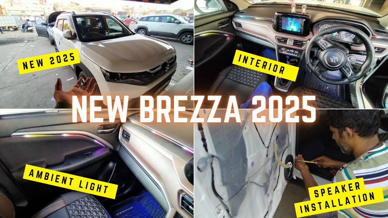 New Brezza 2025 Ambient Light installation 🌉 #car #shorts #short #brezza #suzuki #modification