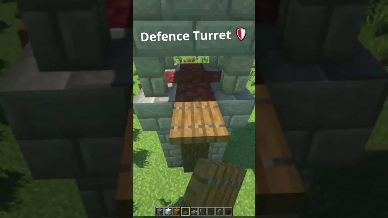 Minecraft: Defense Turret 🛡️ Build Hack | #shorts
