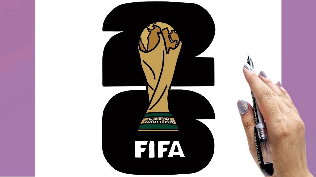 How to draw FIFA World Cup 2026 Logo - Step by Step