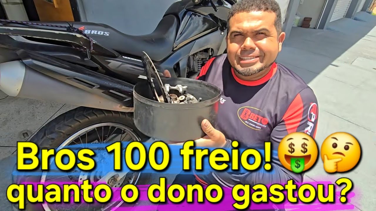 Bros160 chegou sem freio veja quanto gasta pra ajeitar os 2