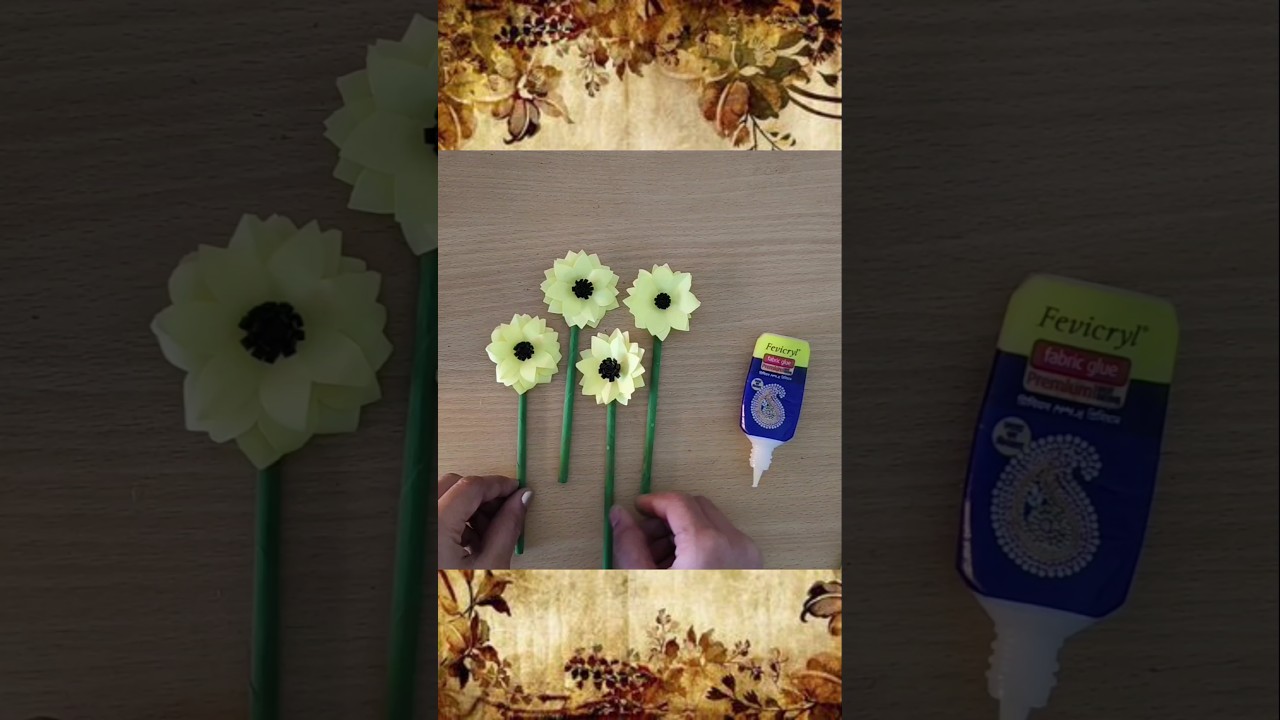 Yellow Paper Flowers Craft 🌼✨ 