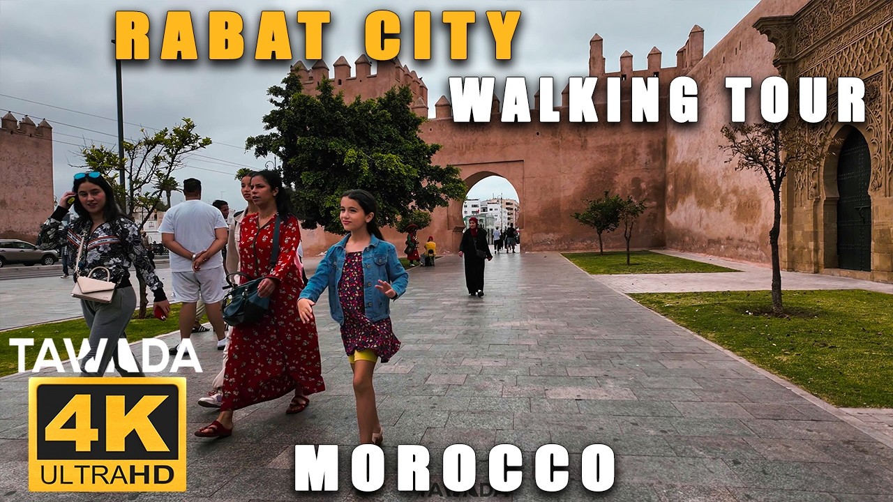 RABAT City 4K UHD Walking Tour, Morocco 🇲🇦
