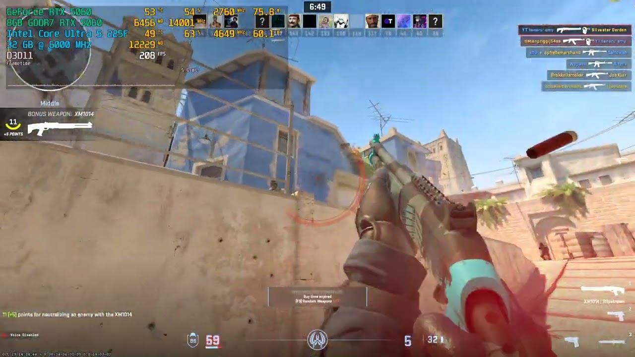 Counter Strike 2 - Ultra 5 225F + RTX 5060 | 1080P | HIGH Settings