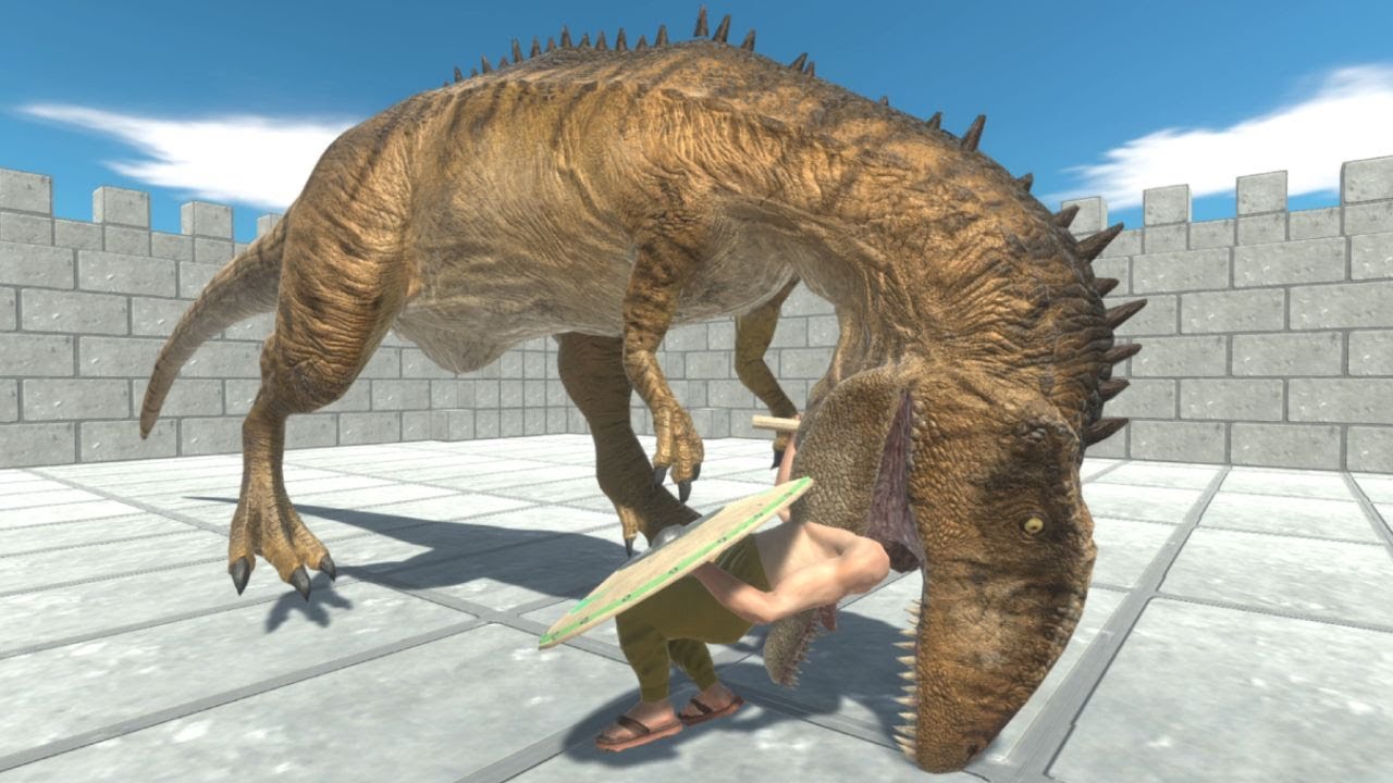 NEW DINOSAUR Carcharodontosaurus vs ALL UNITS in Mountain Castle Animal Revolt Battle Simulator