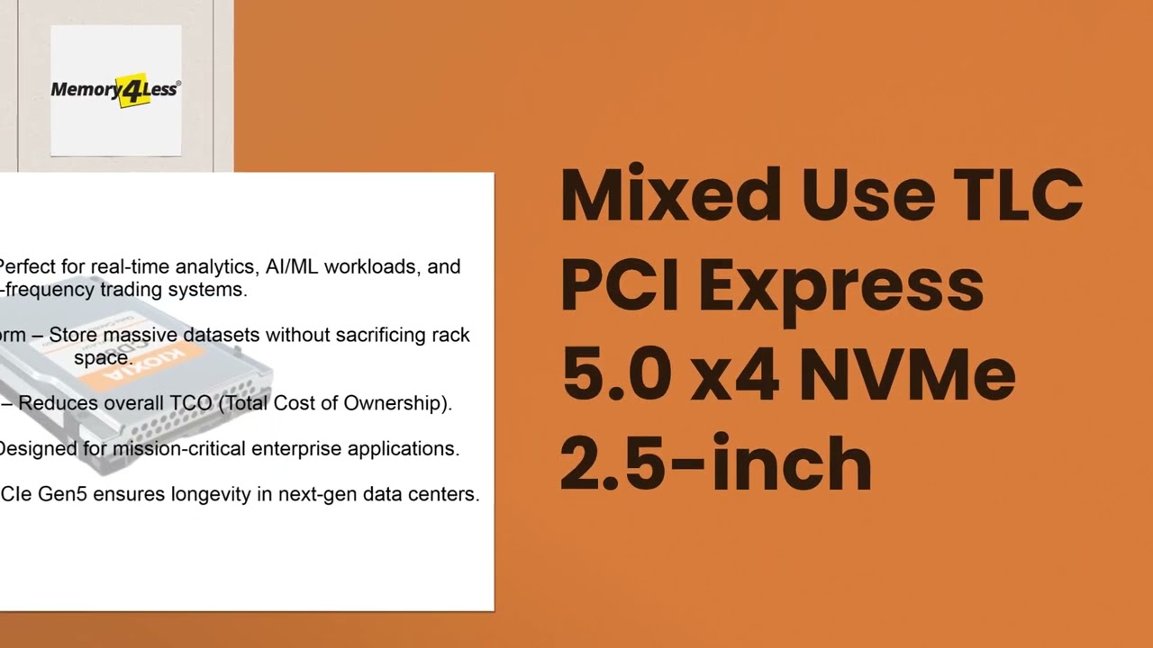 KCD8XPUG12T8 Kioxia CD8P-V Series 12.8TB Internal Solid State Drive #KCD8XPUG12T8