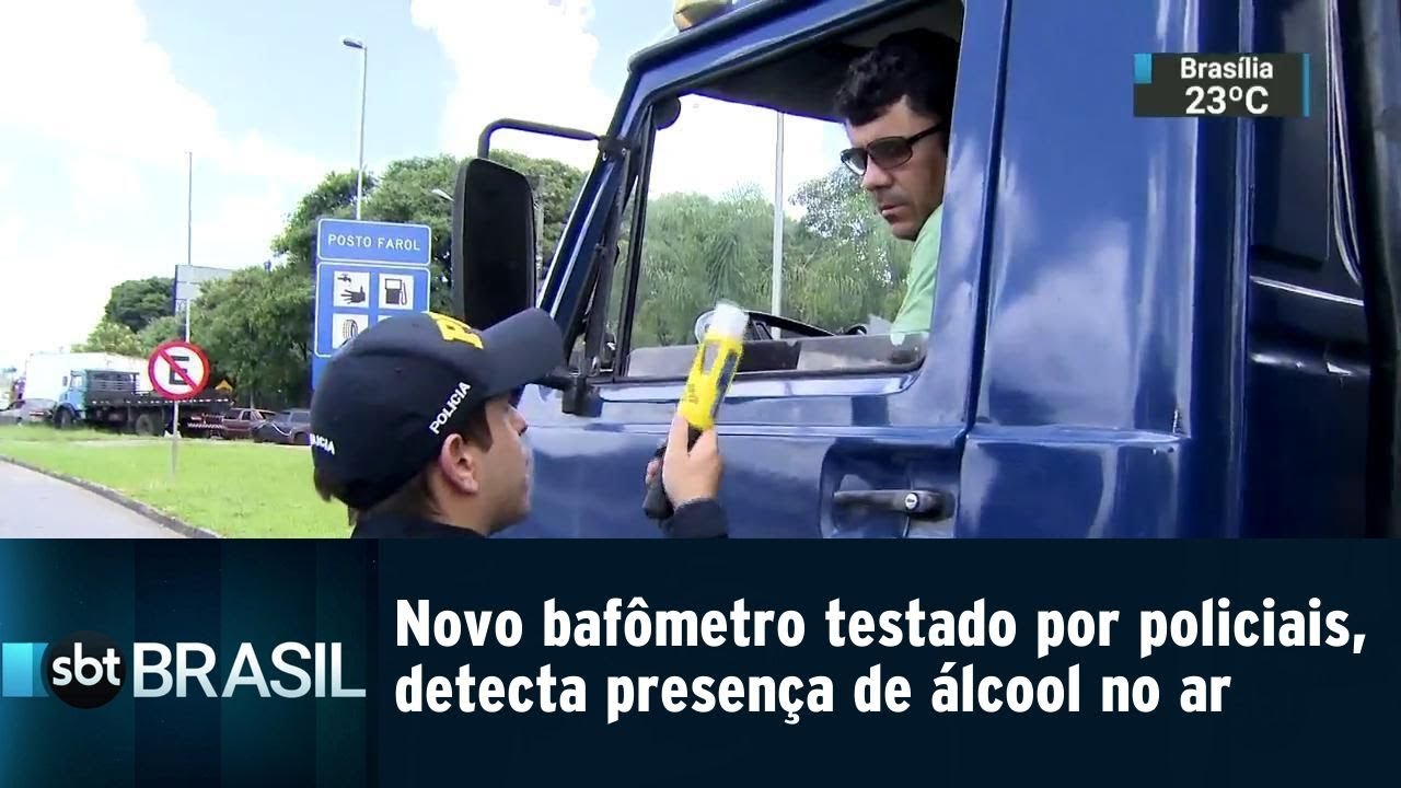Novo bafômetro testado por policiais, detecta presença de álcool no ar | SBT BRASIL (12/01/19)