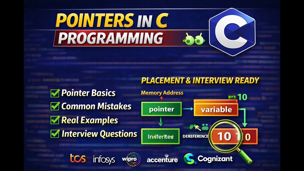 C Pointers Made EASY 😱 | Master Pointers in C in ONE Video | Beginner to Advanced