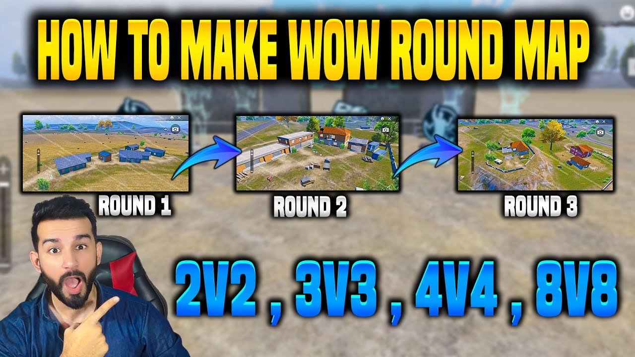 HOW TO MAKE 2V2 ROUND MAP IN WOW MODE PUBG MOBILE | CREATE 3 ROUND MATCH IN PUBG MOBILE