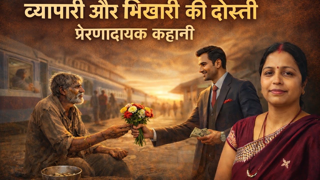 व्यपारी और भिखारी की दोस्ती  प्रेरणादायक कहानी॥ hindi kahani॥ motivation story. Anjali ki duniya