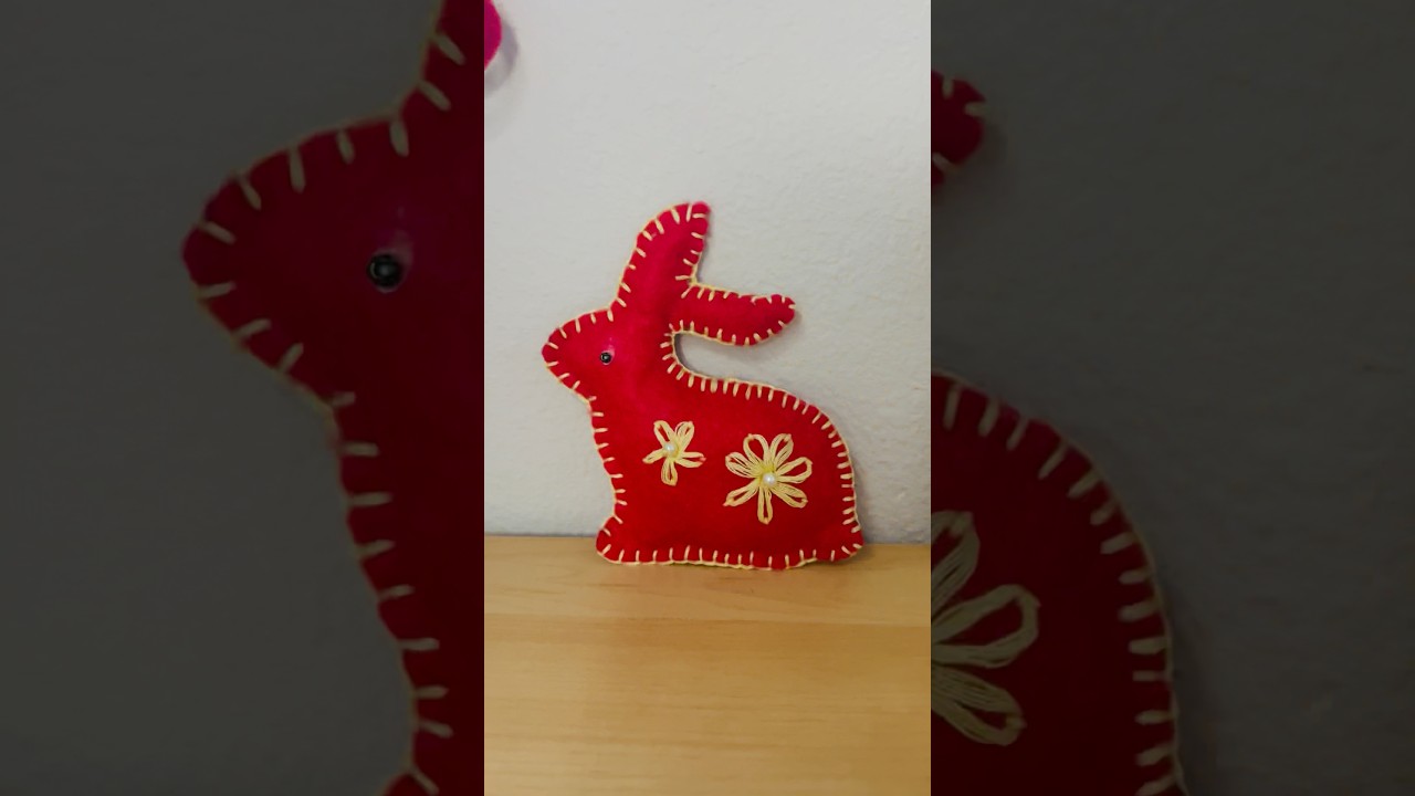 Felt Easter Bunny ❤️#diy #felting #bunny #shorts