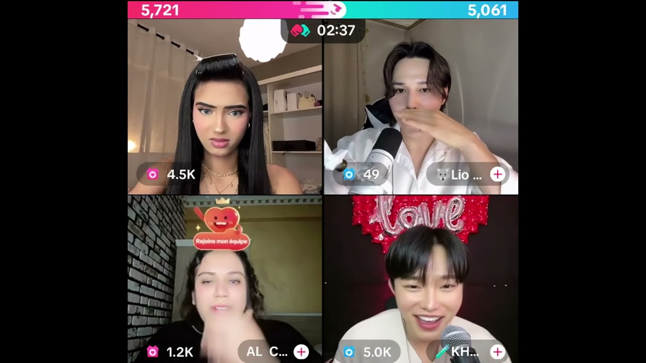 هيام كيست رباعي مع الكوبرا والشباب الكوريين دردشة ووناسة واجواء فول ضحك