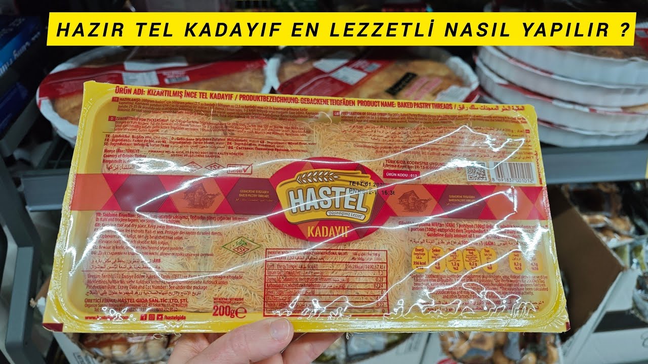 🔴 HAZIR KADAYIF TATLISI NASIL ŞERBETLENİR ❓ EN LEZZETLİ HAZIR KADAYIF TATLISI TARİFİ #tatlı