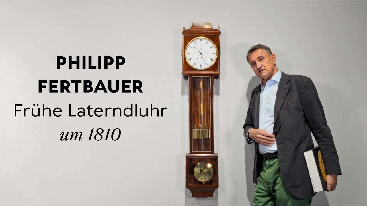 Seltene Laterndluhr von Philipp Fertbauer in Wien | Antike Pendeluhr | 4/4-Schlag auf Glocken