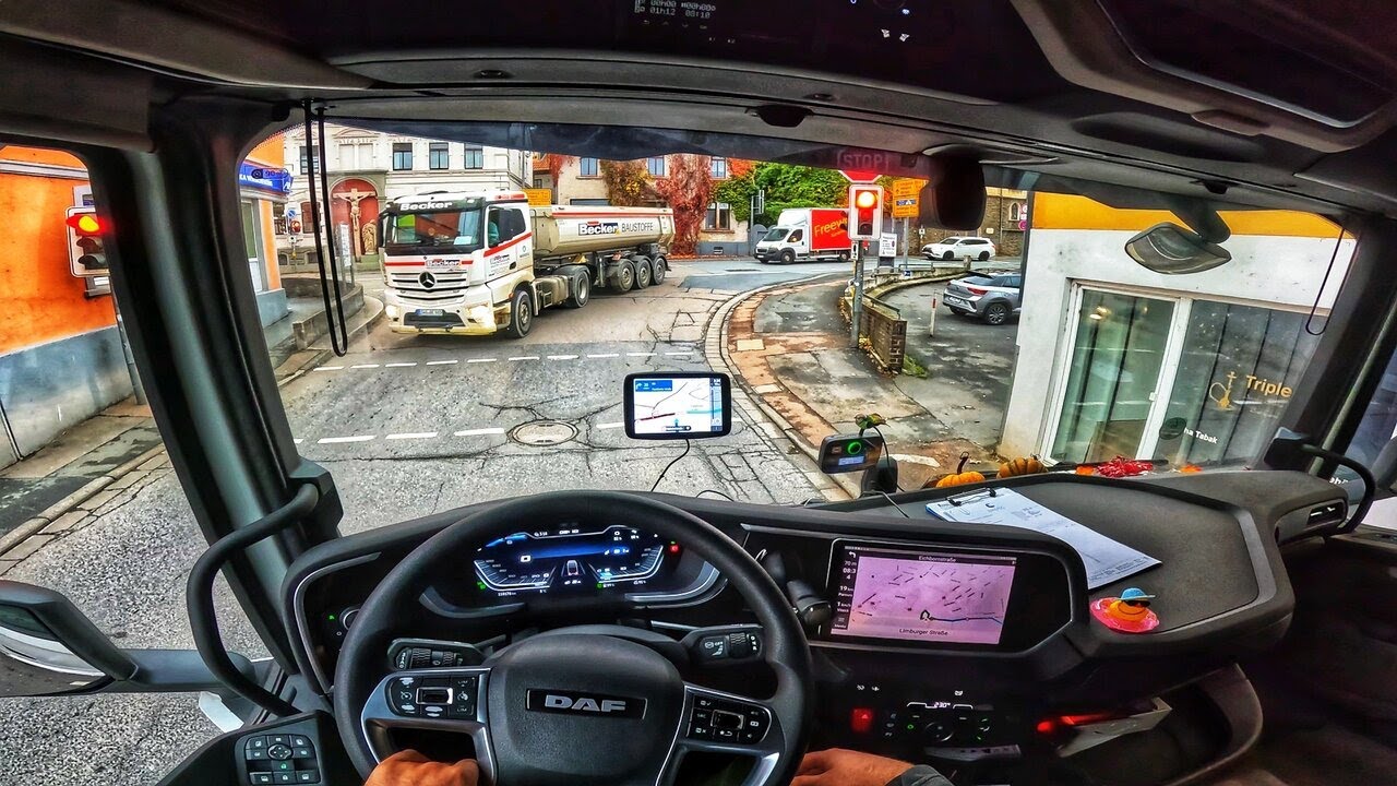 Вождение DAF XG на узкой дороге 🏘⚠️