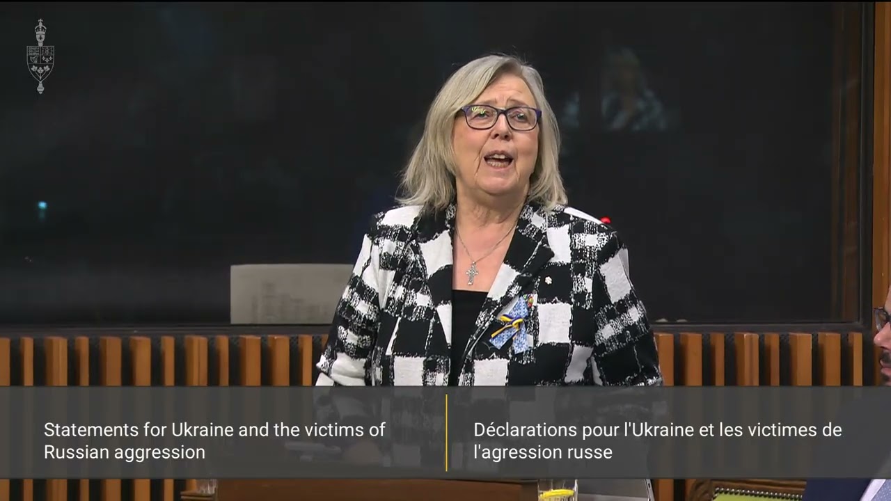 Elizabeth May Speaks in the House of Commons on the Anniversary of the Russian Invasion of Ukraine
