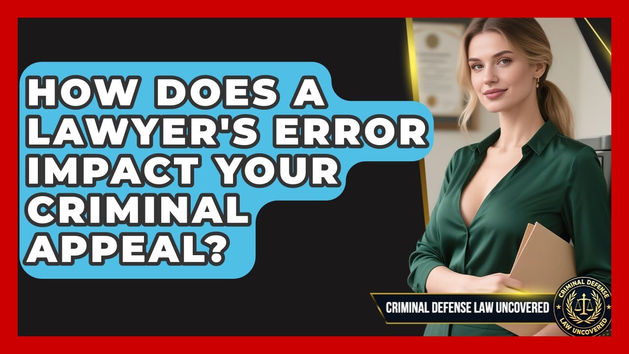 How Does A Lawyer's Error Impact Your Criminal Appeal? - Criminal Defense Law Uncovered