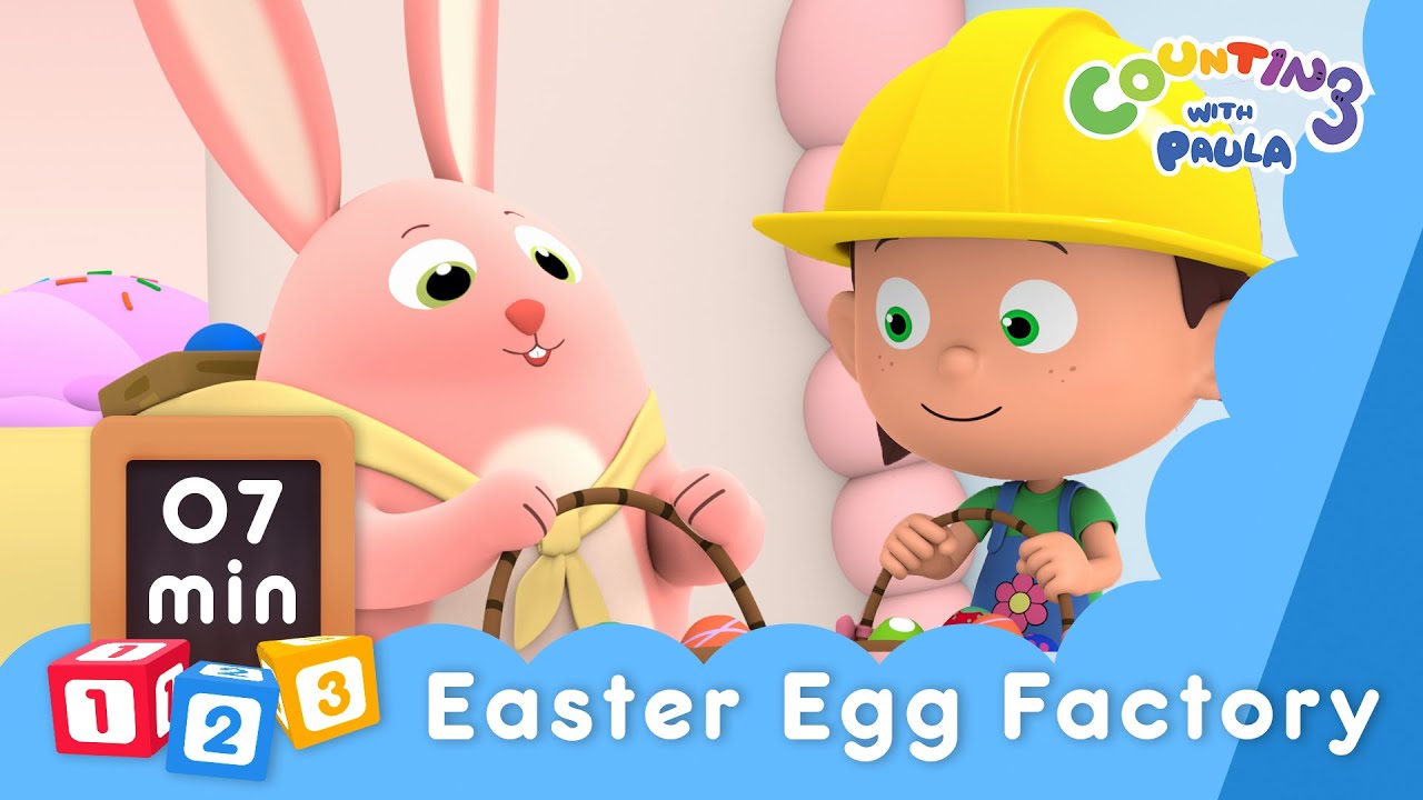 Easter Egg Factory - Counting with Paula | Learn to Stack Objects | Educational | For Kids