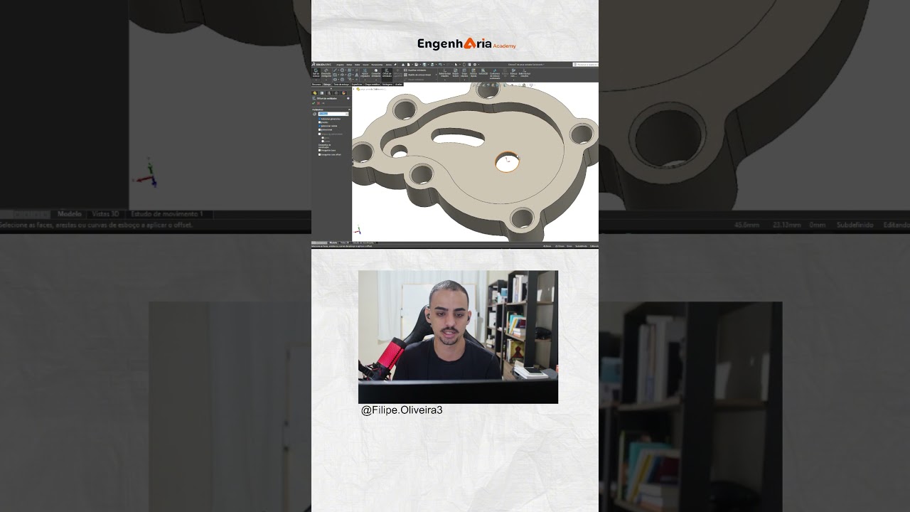 Offset de entidades no Solidworks