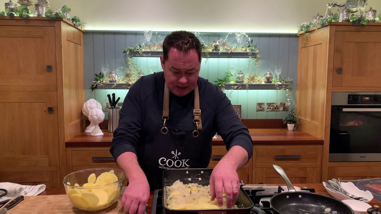 Roast leg of lamb  boulangere potatoes