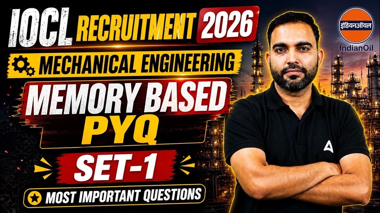 IOCL Recruitment 2026 | IOCL Mechanical Engineering Paper #1 | IOCL Mechanical PYQs | By RK Sir