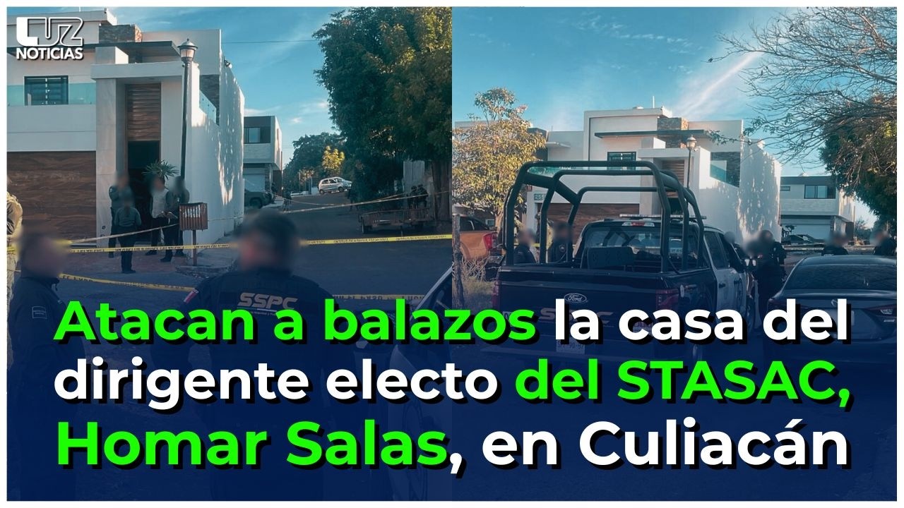 Balean la casa del dirigente electo del STASAC, Homar Salas en Culiacán.