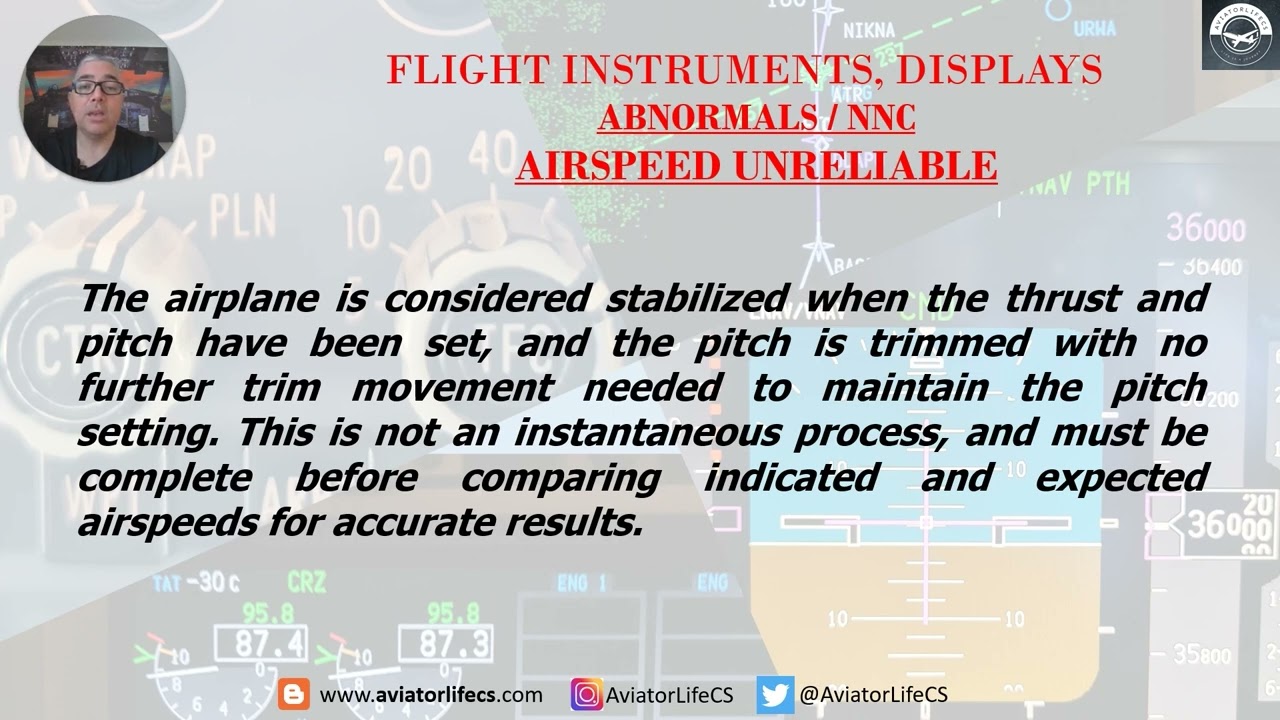 Boeing 737-800NG Flight Instruments, Displays system review - Airspeed Unreliable - Part 10