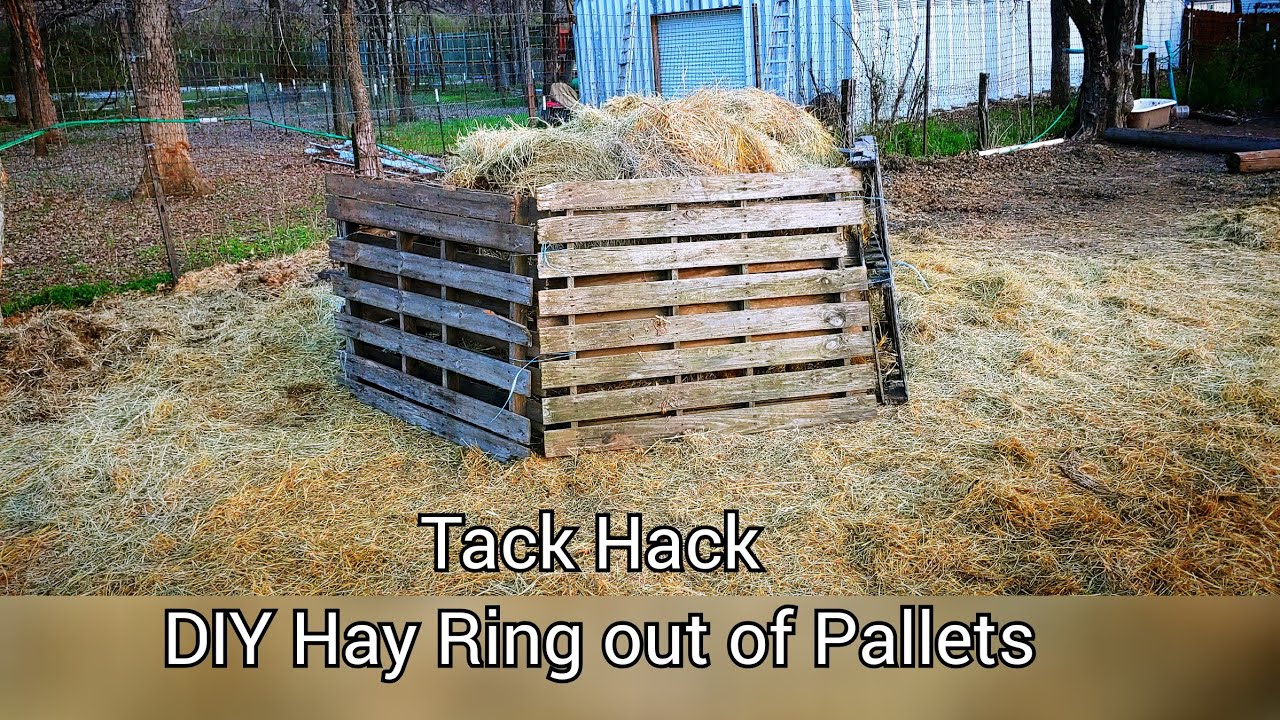 How to make a slow feeder round bale ring for free using Pallets