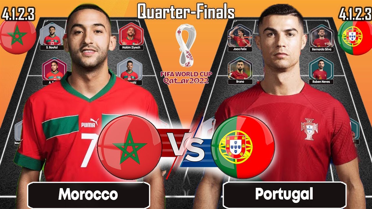 Morocco vs Portugal Quarter finals Possible Lineup FIFA World Cup 2022 Morocco vs Portugal