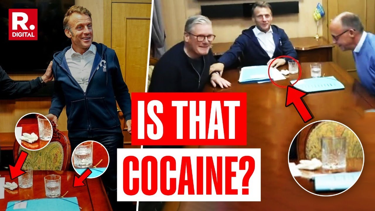 Is That Cocaine? Macron, Starmer, Friedrich Merz Video From Train To Ukraine Goes Crazy Viral