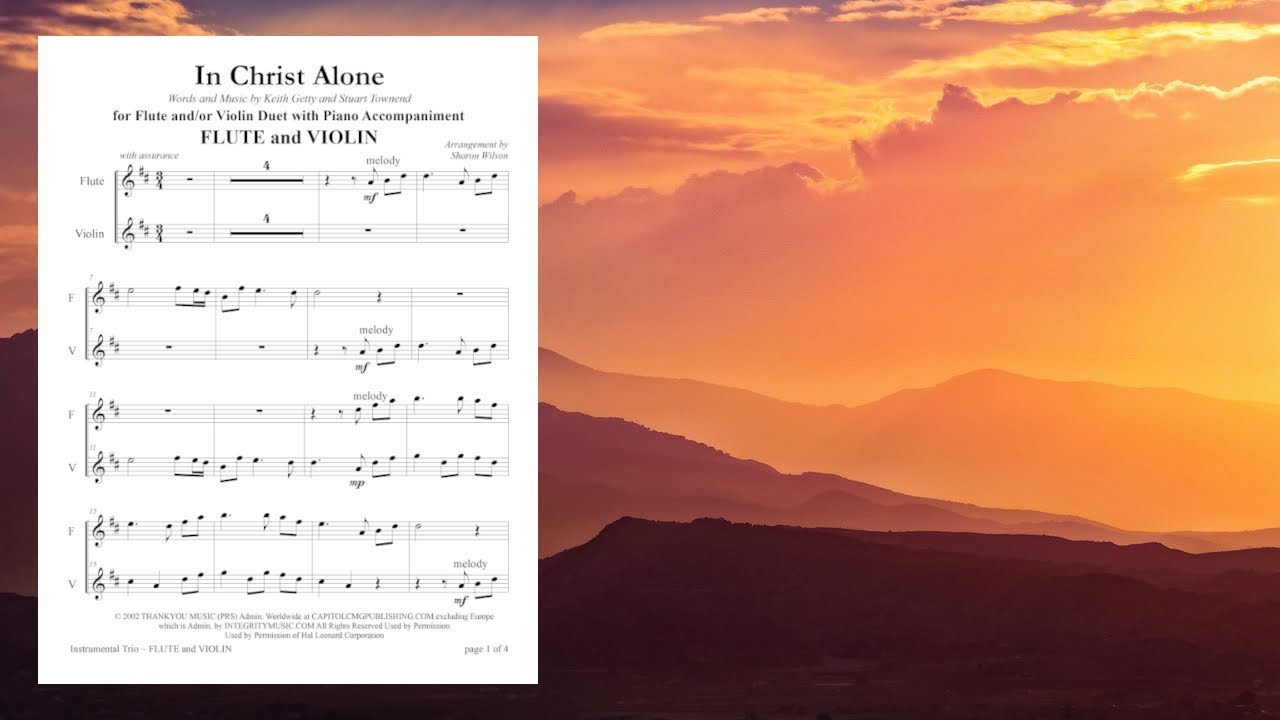IN CHRIST ALONE (Violin Duet with Piano Accompaniment)