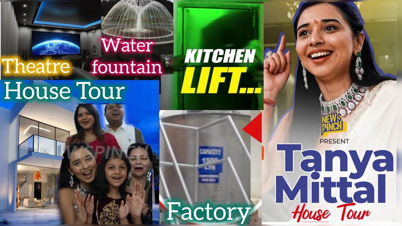 Tanya Mittal ने दिखाया Water mountain spa Bedroom Factory, kitchen LIFT,Theater/ Tanya Mittal House