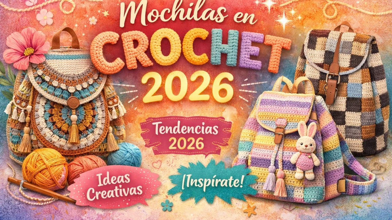 Mochilas en Crochet 2026 | Ideas Creativas, Tendencias y Diseños que Vas a Querer Tejer