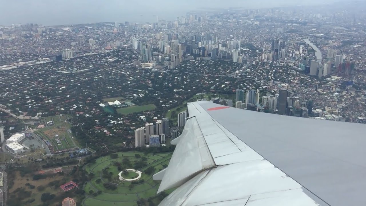 Boeing 777 Takeoff - Fantastic View of Metro Manila -  ANA Economy Class
