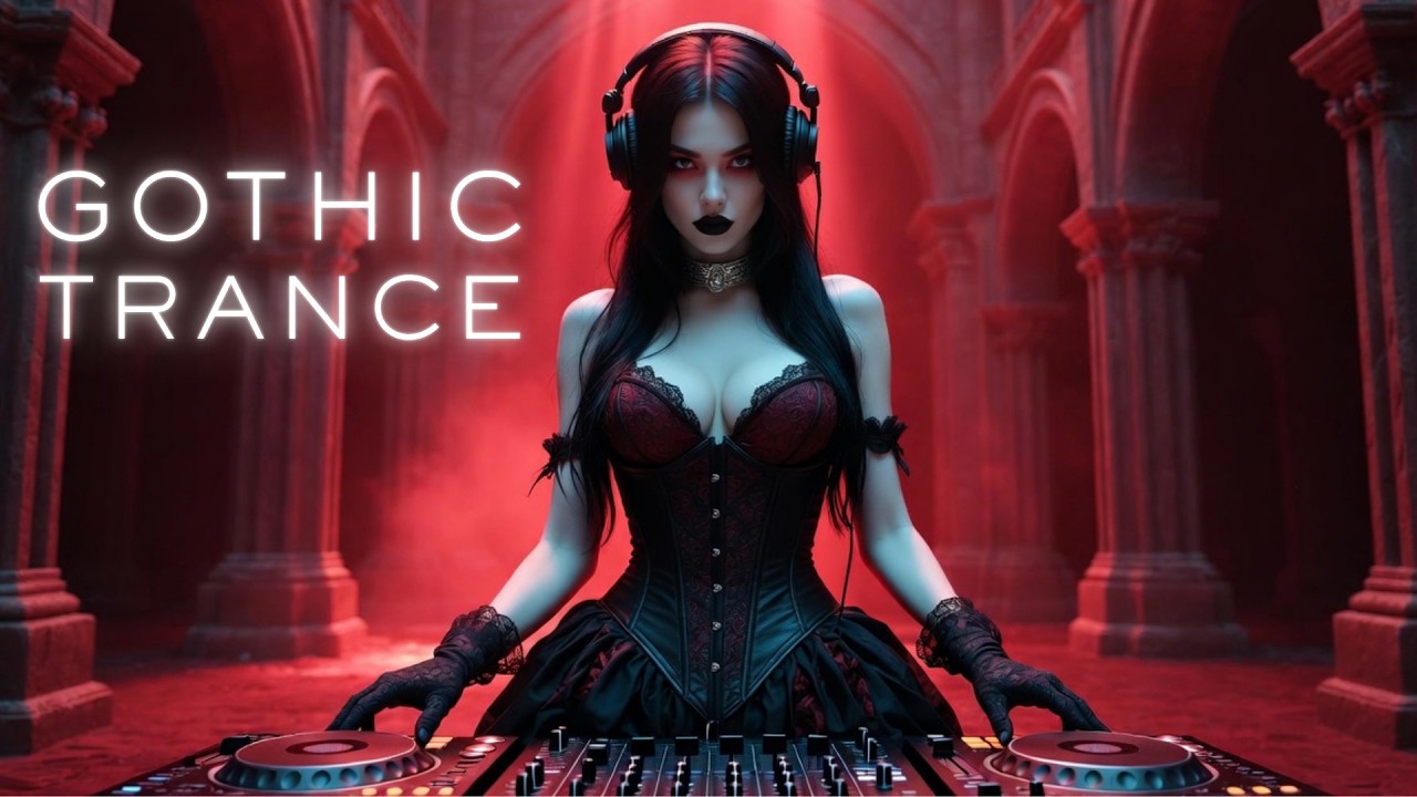Crimson Gothic Trance - DJ Woman in the Red Citadel | Hypnotic 4K Loop