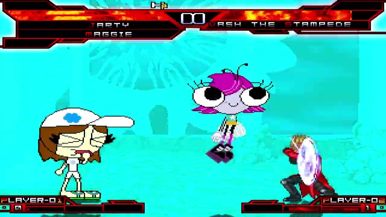 KOF MUGEN Tag Jarty By MyYouTubeRock & Maggie Pesky By Achlldude VS Vash the Stampede By DarksolderX